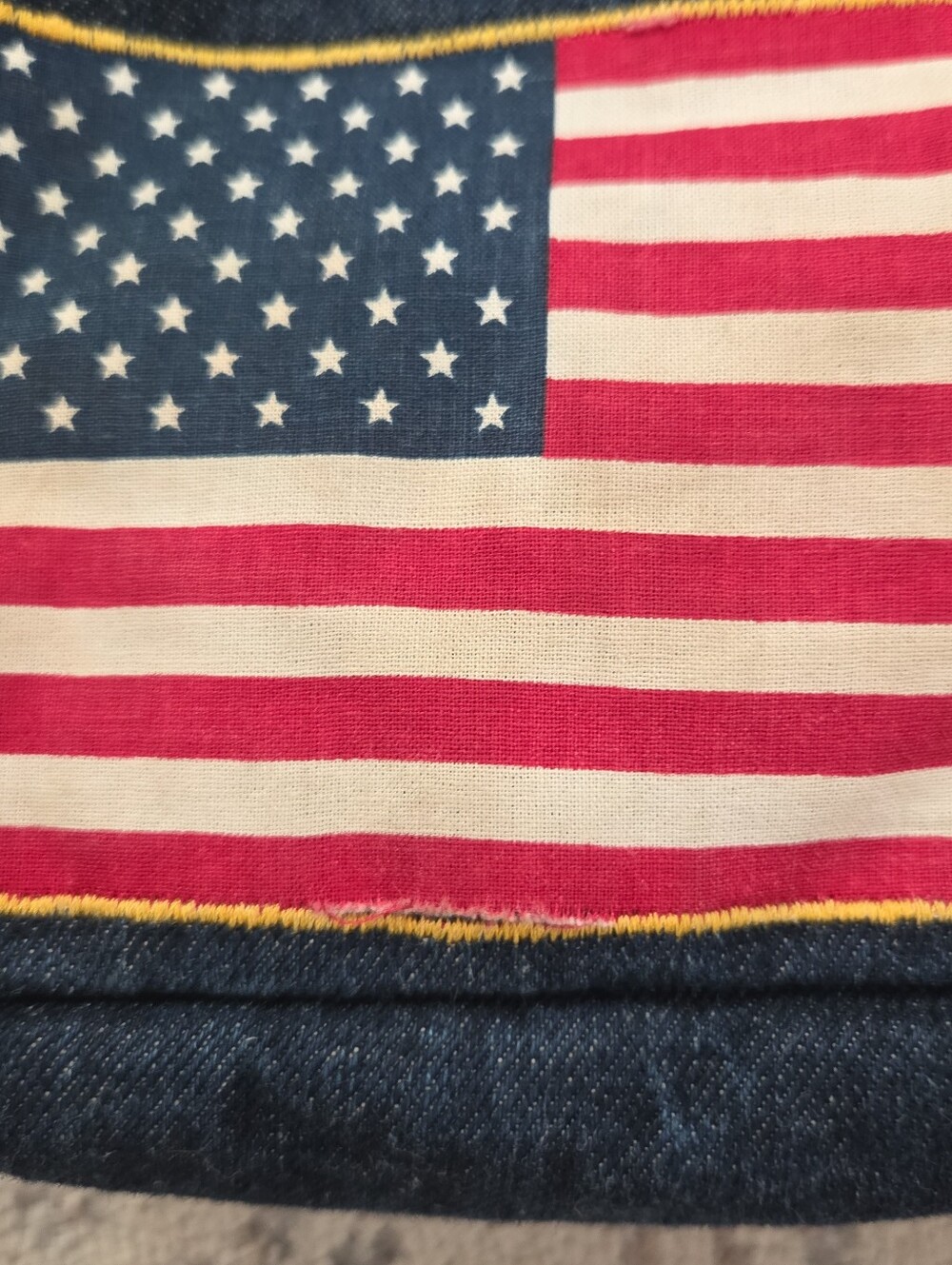 Denim Shoulder Bag Patriotic USA Fabric Y2K Americana - Picture 4 of 10